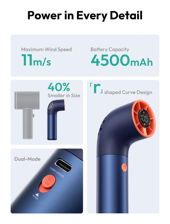 Aecooly Aero Ultra Handheld High-Speed Fan Blue/Orange Aecooly Aero Ultra Handheld High-Speed Fan Blue/Orange