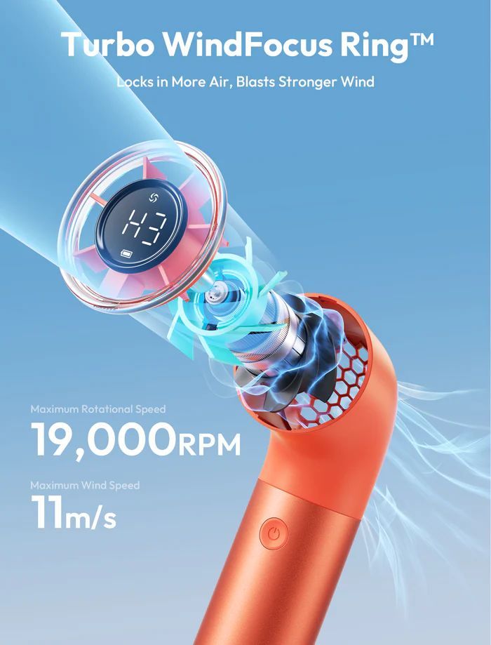 Aecooly Aero Ultra Handheld High-Speed Fan Orange Aecooly Aero Ultra Handheld High-Speed Fan Orange