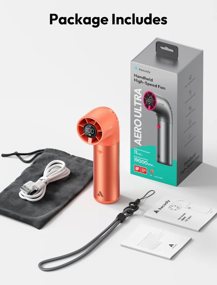 Aecooly Aero Ultra Handheld High-Speed Fan Orange Aecooly Aero Ultra Handheld High-Speed Fan Orange