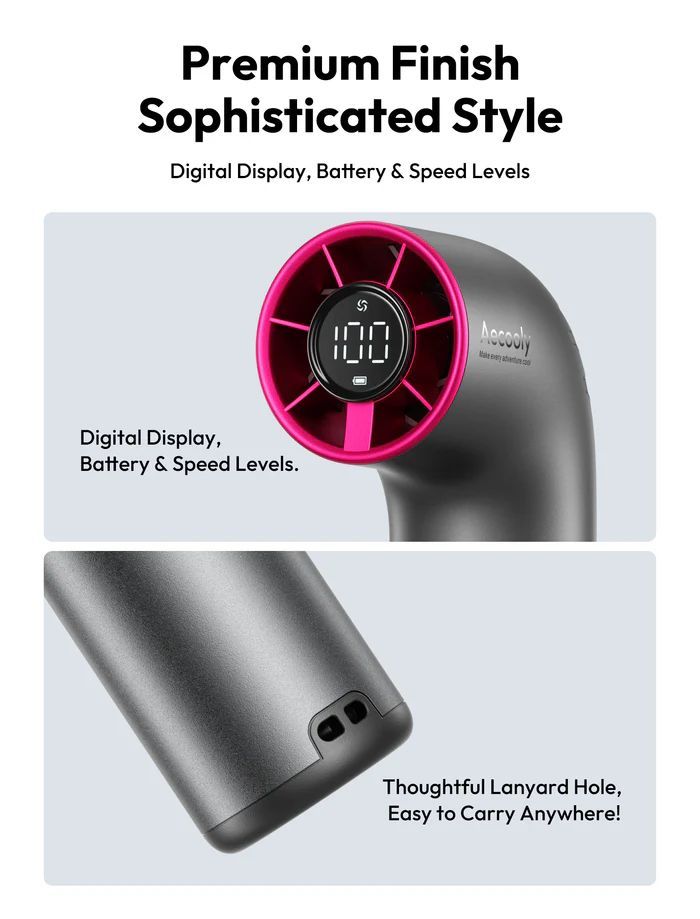 Aecooly Aero Ultra Handheld High-Speed Fan Grey/Purple Aecooly Aero Ultra Handheld High-Speed Fan Grey/Purple