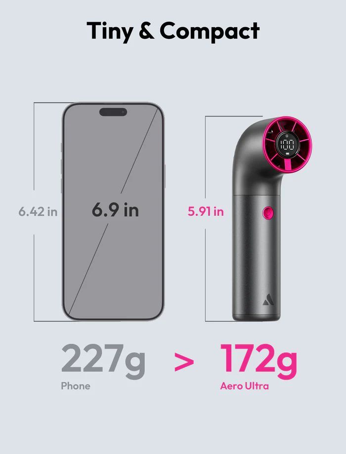 Aecooly Aero Ultra Handheld High-Speed Fan Grey/Purple Aecooly Aero Ultra Handheld High-Speed Fan Grey/Purple