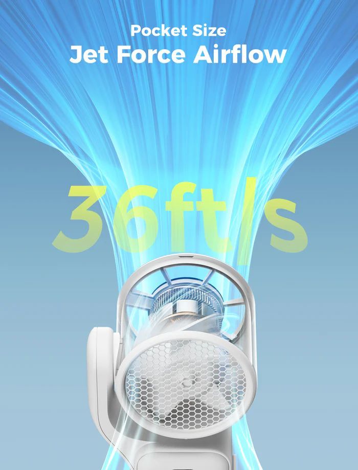 Aecooly Air Gimbal Portable Handheld Fan White Aecooly Air Gimbal Portable Handheld Fan White