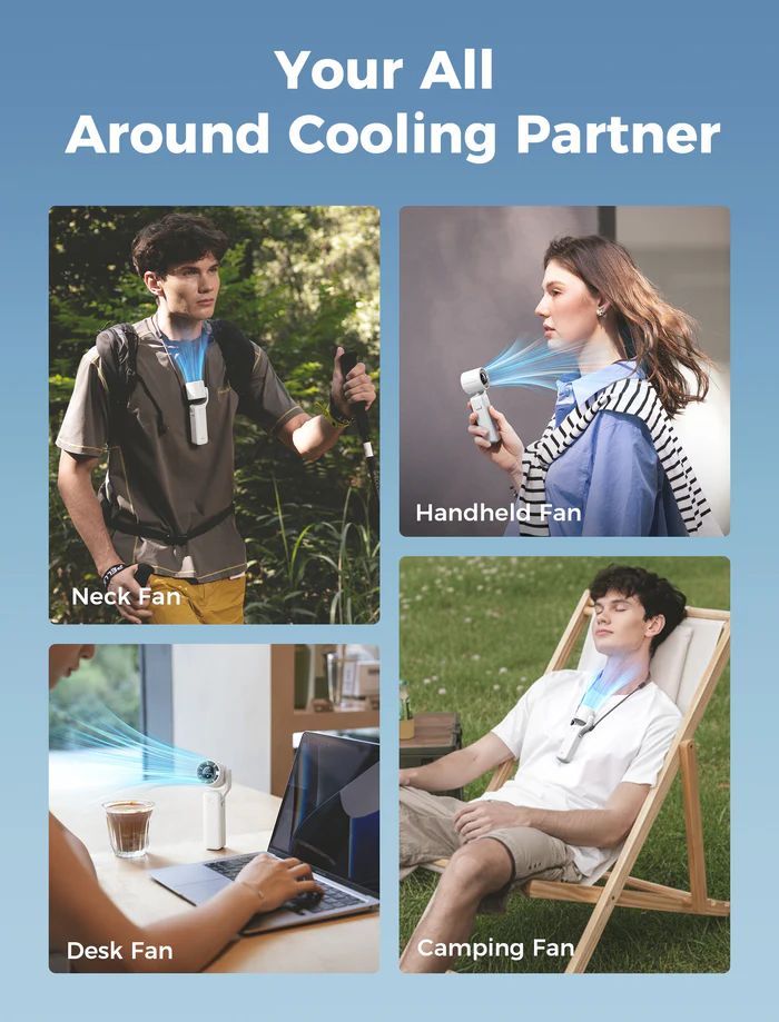 Aecooly Air Gimbal Portable Handheld Fan White Aecooly Air Gimbal Portable Handheld Fan White