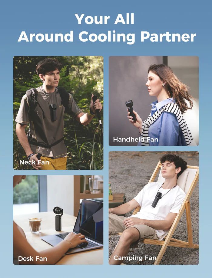 Aecooly Air Gimbal Portable Handheld Fan Black Aecooly Air Gimbal Portable Handheld Fan Black