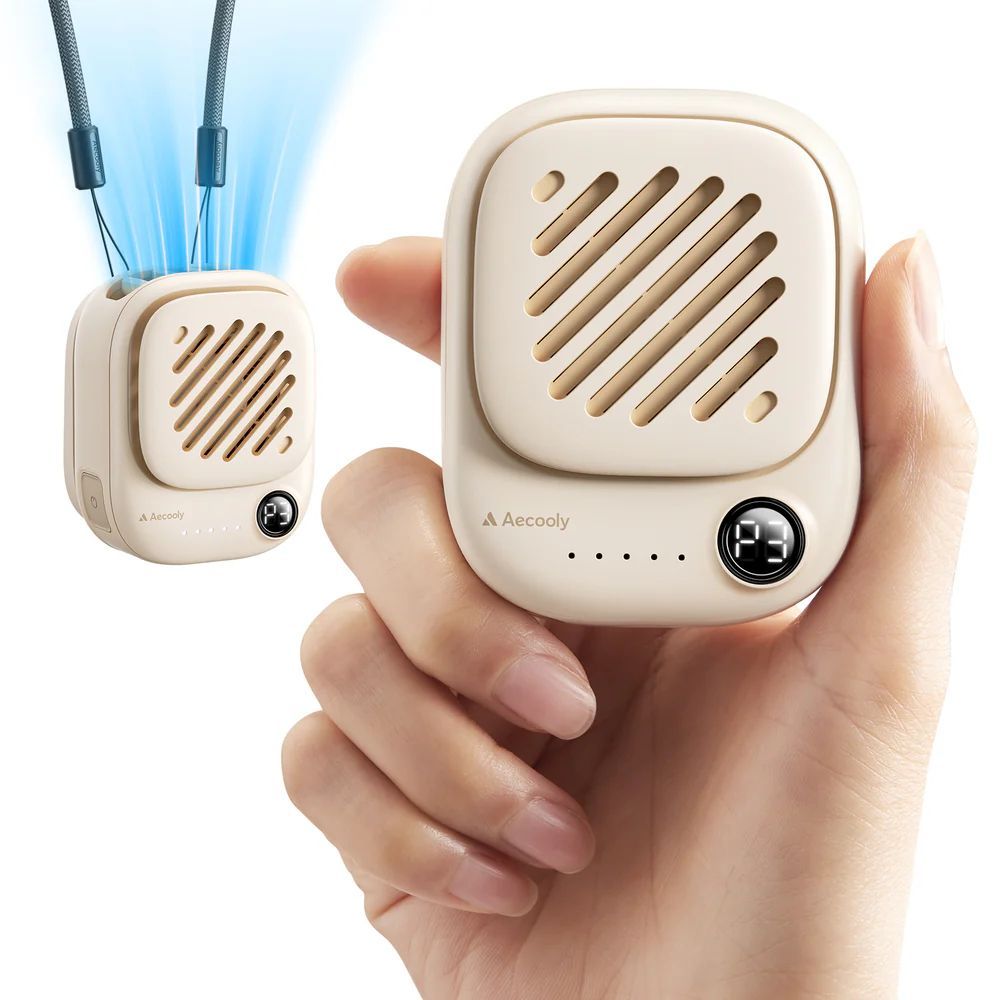 Aecooly Click 01 Mini Portable Neck Fan Beige Aecooly Click 01 Mini Portable Neck Fan Beige