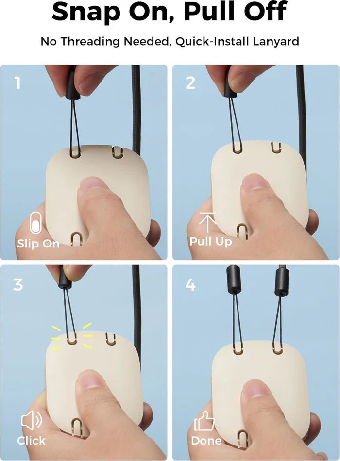 Aecooly Click 01 Mini Portable Neck Fan Beige Aecooly Click 01 Mini Portable Neck Fan Beige