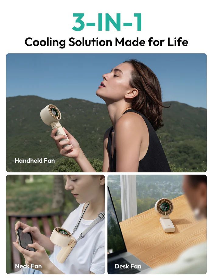 Aecooly Halo 02 Portable Handheld Fan Beige Aecooly Halo 02 Portable Handheld Fan Beige