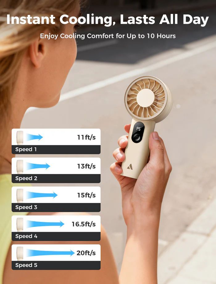 Aecooly Halo 03 Portable Handheld Fan Beige Aecooly Halo 03 Portable Handheld Fan Beige