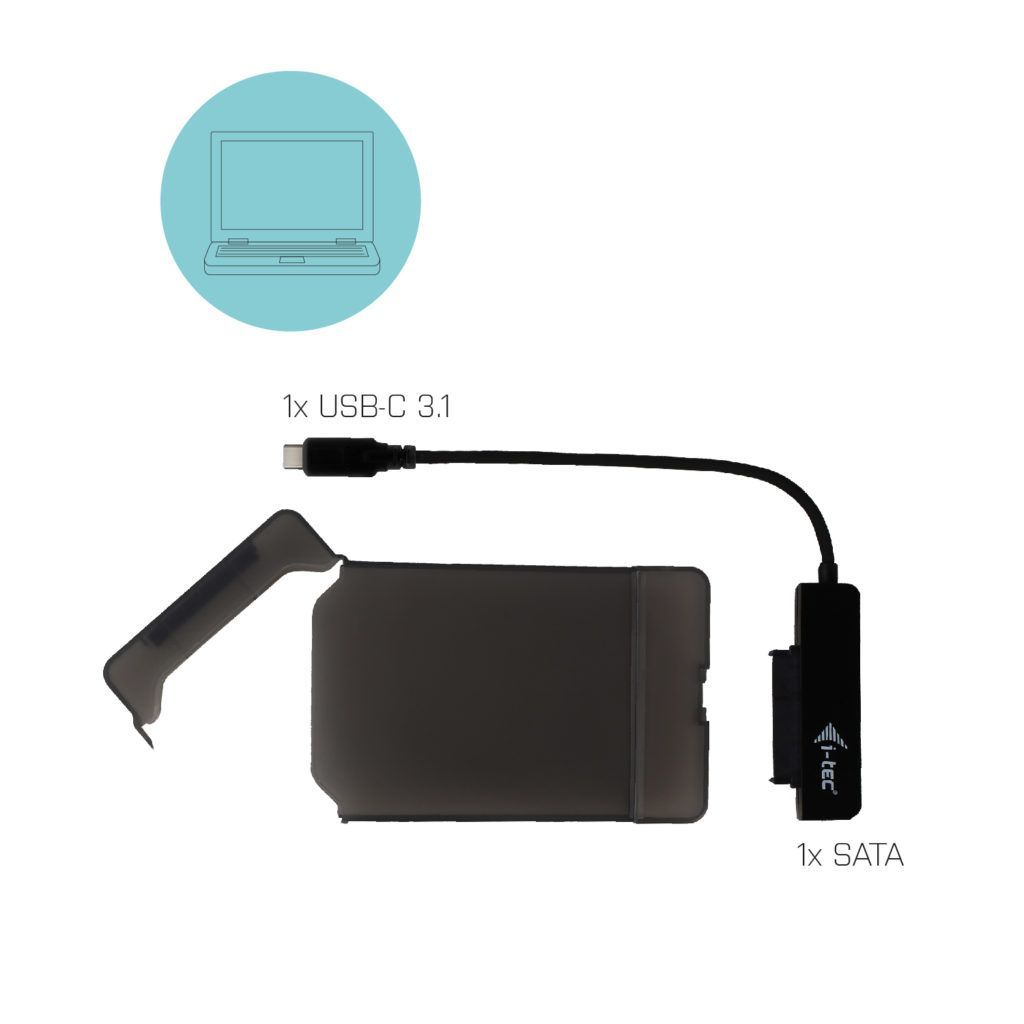I-TEC MySafe USB-C 3.1 Gen. 2 Easy 2,5" External Case Black