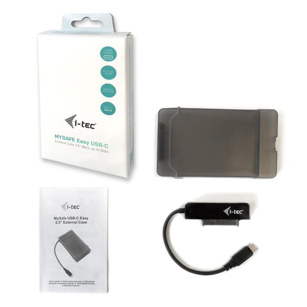 I-TEC MySafe USB-C 3.1 Gen. 2 Easy 2,5" External Case Black