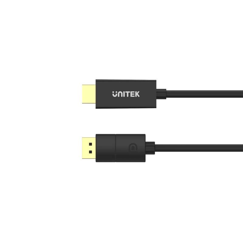 Unitek DisplayPort 1.2 to HDMI 4K Cable 1,8m Black Unitek DisplayPort 1.2 to HDMI 4K Cable 1,8m Black