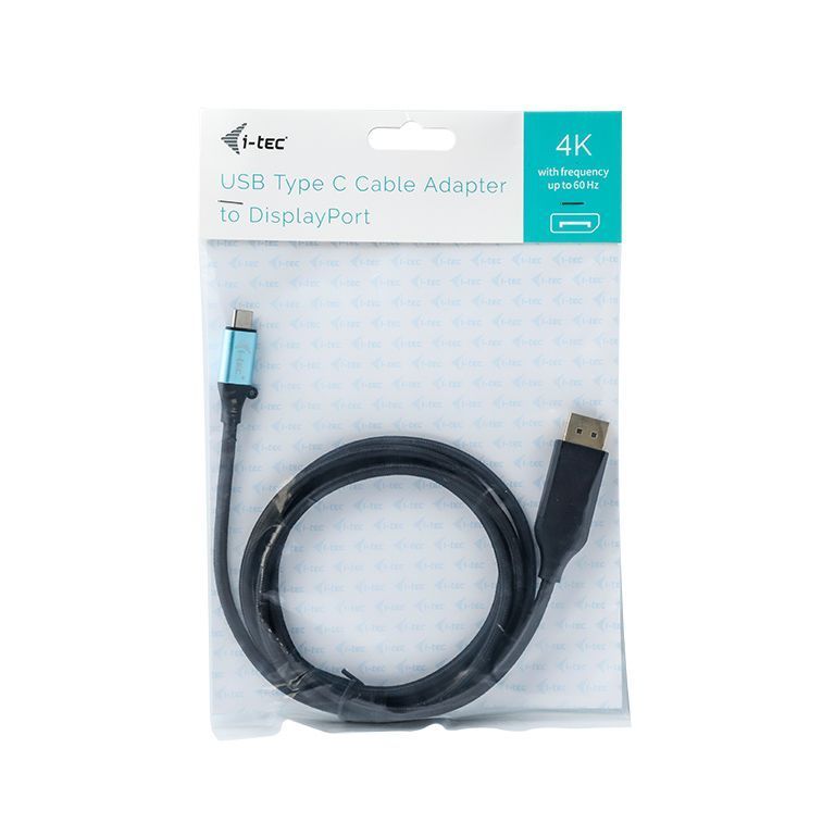 I-TEC USB-C DisplayPort Cable Adapter 4K/60Hz 2m Black I-TEC USB-C DisplayPort Cable Adapter 4K/60Hz 2m Black