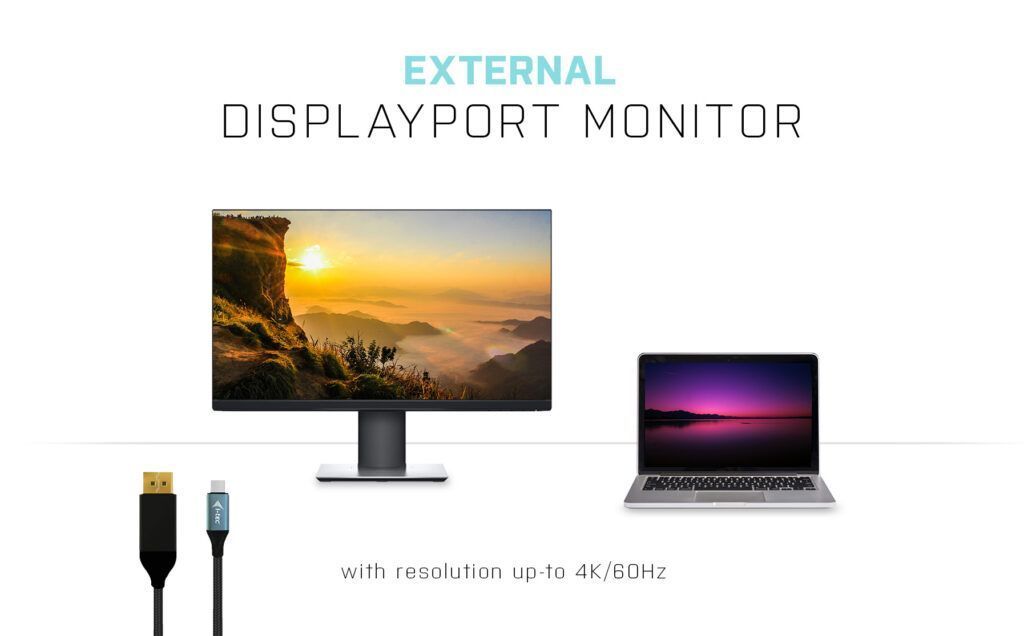 I-TEC USB-C DisplayPort Cable Adapter 4K/60Hz 2m Black I-TEC USB-C DisplayPort Cable Adapter 4K/60Hz 2m Black