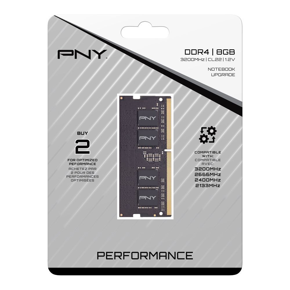 PNY 8GB DDR4 3200MHz SODIMM Performance Black