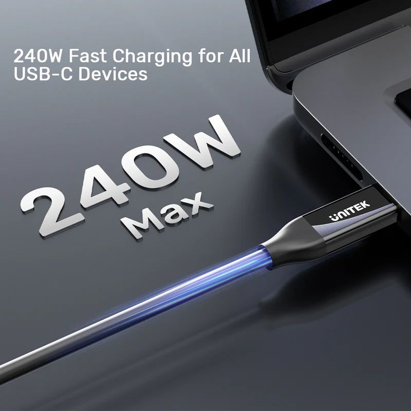 Unitek USB4 USB-C Cable 20m Black Unitek USB4 USB-C Cable 20m Black