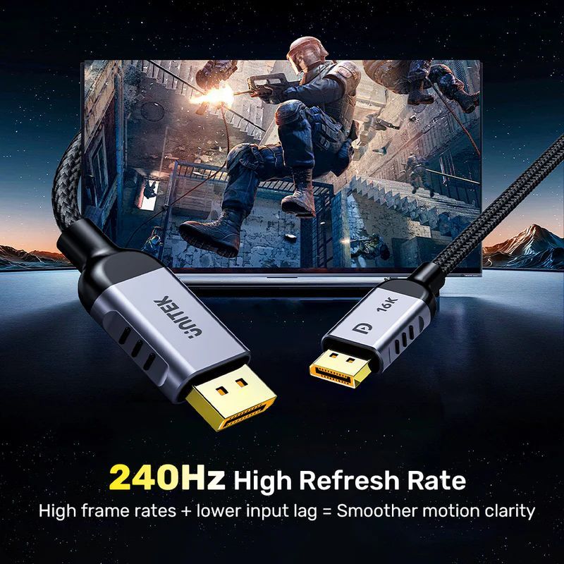 Unitek DisplayPort 2.1 Gaming 8K 120Hz Cable 3m Black Unitek DisplayPort 2.1 Gaming 8K 120Hz Cable 3m Black
