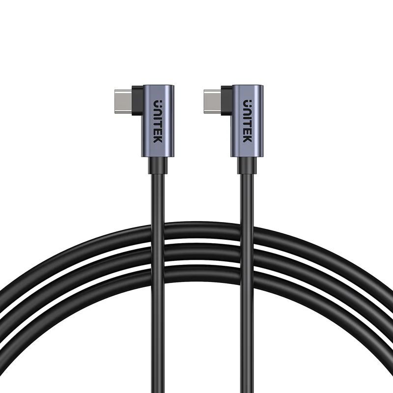 Unitek PD 100W USB-C Cable Dual 90 Degree 1m Black Unitek PD 100W USB-C Cable Dual 90 Degree 1m Black