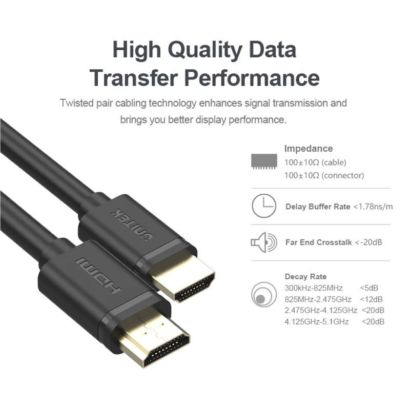 Unitek 4K 60Hz High Speed HDMI Cable 3m Black Unitek 4K 60Hz High Speed HDMI Cable 3m Black