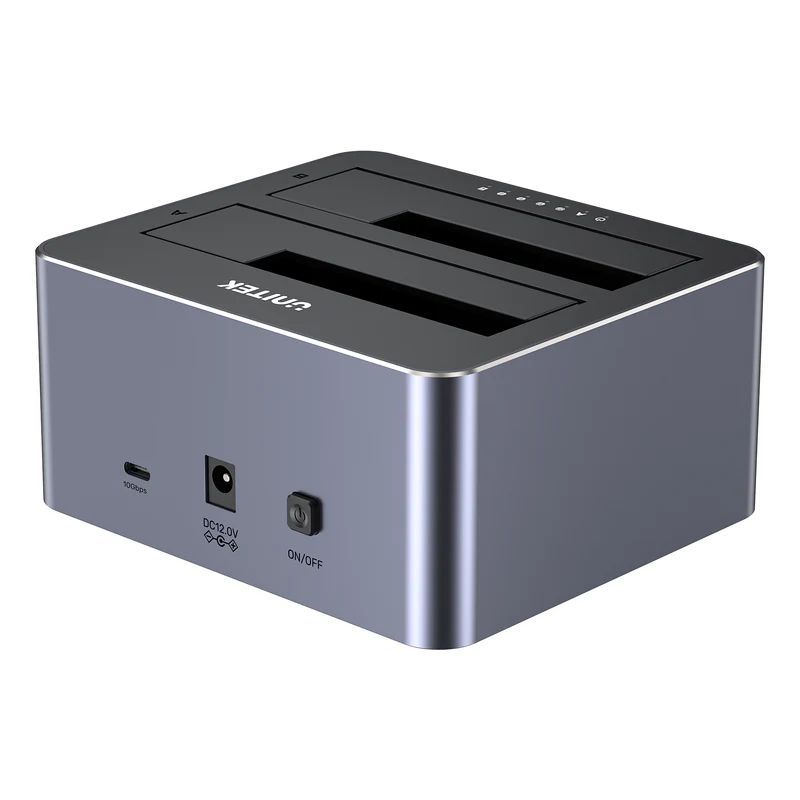 Unitek Y-3027GY01-EU 10Gbps Dual-Bay SATA Docking Station Space Grey