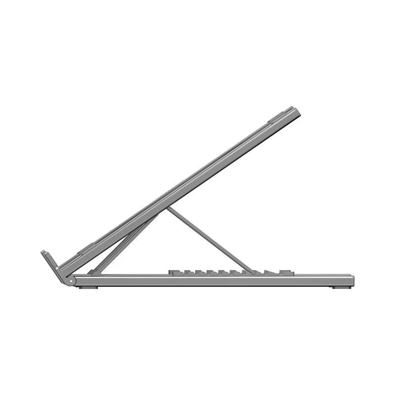 Unitek USB-C Foldable Laptop Stand with Docking Station Silver