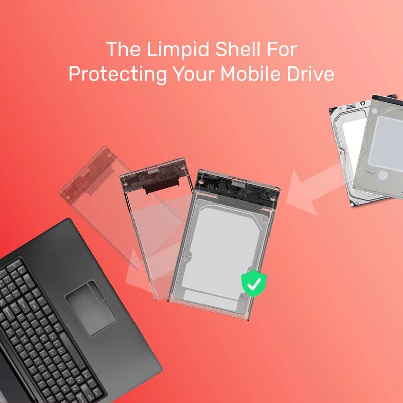 Unitek DiskGuard Limpid R SATA III 2.5 HDD/SSD Hard Disk Enclosure