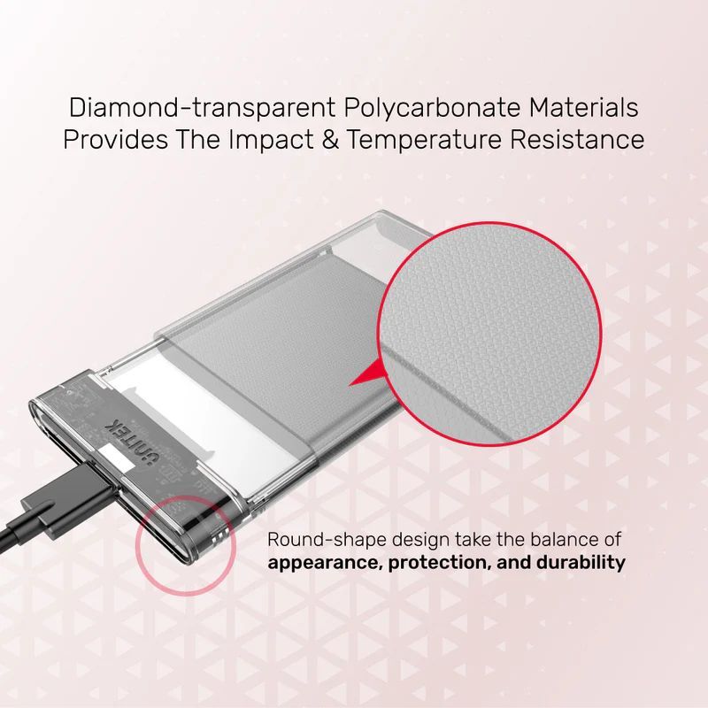 Unitek DiskGuard Limpid R SATA III 2.5 HDD/SSD Hard Disk Enclosure