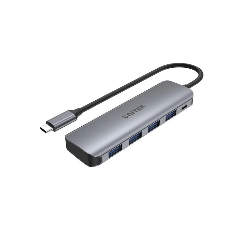Unitek uHUB P5+ 4 Ports Powered USB-C Hub Space Grey Unitek uHUB P5+ 4 Ports Powered USB-C Hub Space Grey
