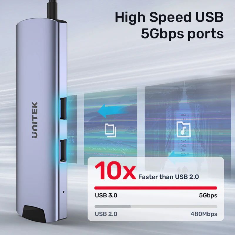 Unitek 6-in-1 Multiport USB-C HUB Unitek 6-in-1 Multiport USB-C HUB