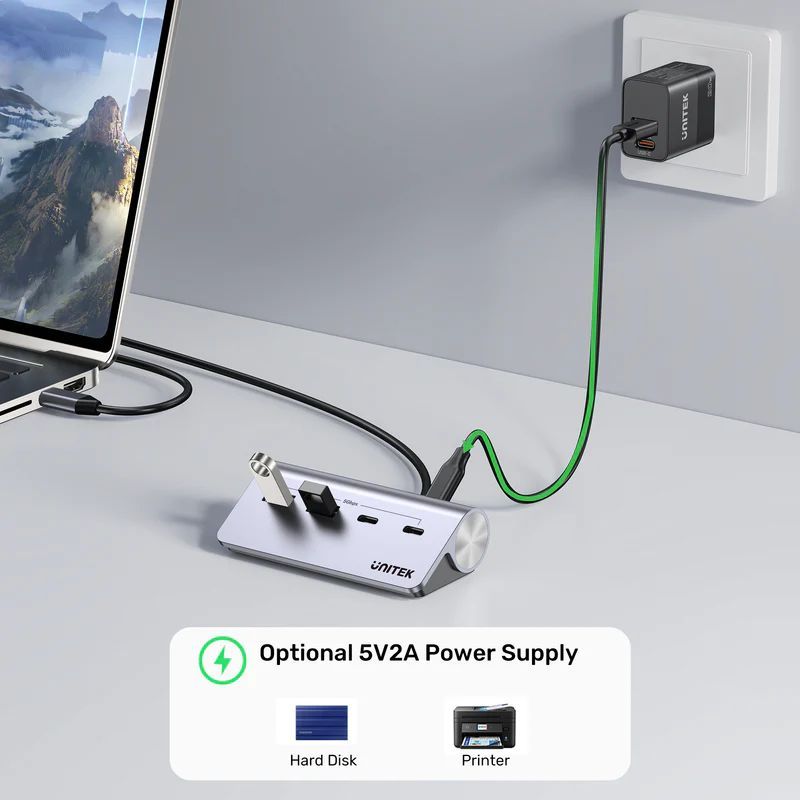 Unitek uHUB Q4 4-in-1 USB-C Hub Space Grey Unitek uHUB Q4 4-in-1 USB-C Hub Space Grey