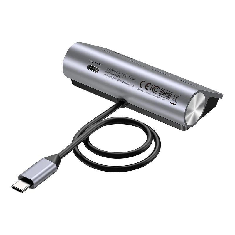 Unitek uHUB Q4 4-in-1 USB-C Hub Space Grey Unitek uHUB Q4 4-in-1 USB-C Hub Space Grey