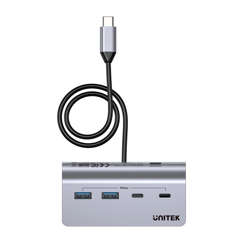 Unitek uHUB Q4 4-in-1 USB-C Hub Space Grey Unitek uHUB Q4 4-in-1 USB-C Hub Space Grey