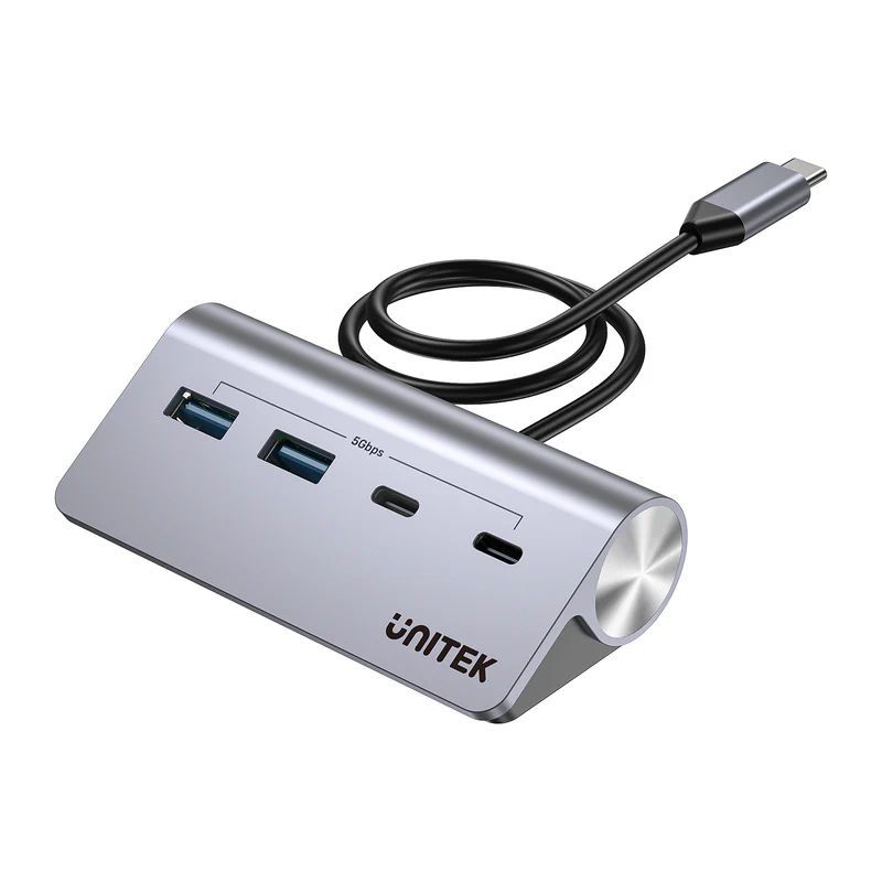 Unitek uHUB Q4 4-in-1 USB-C Hub Space Grey Unitek uHUB Q4 4-in-1 USB-C Hub Space Grey