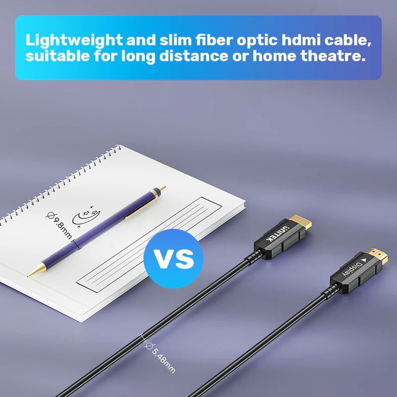 Unitek HDMI Fiber Optic Cable 4K 60Hz 20m Black Unitek HDMI Fiber Optic Cable 4K 60Hz 20m Black