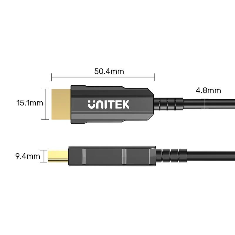 Unitek HDMI Fiber Optic Cable 4K 60Hz 20m Black Unitek HDMI Fiber Optic Cable 4K 60Hz 20m Black