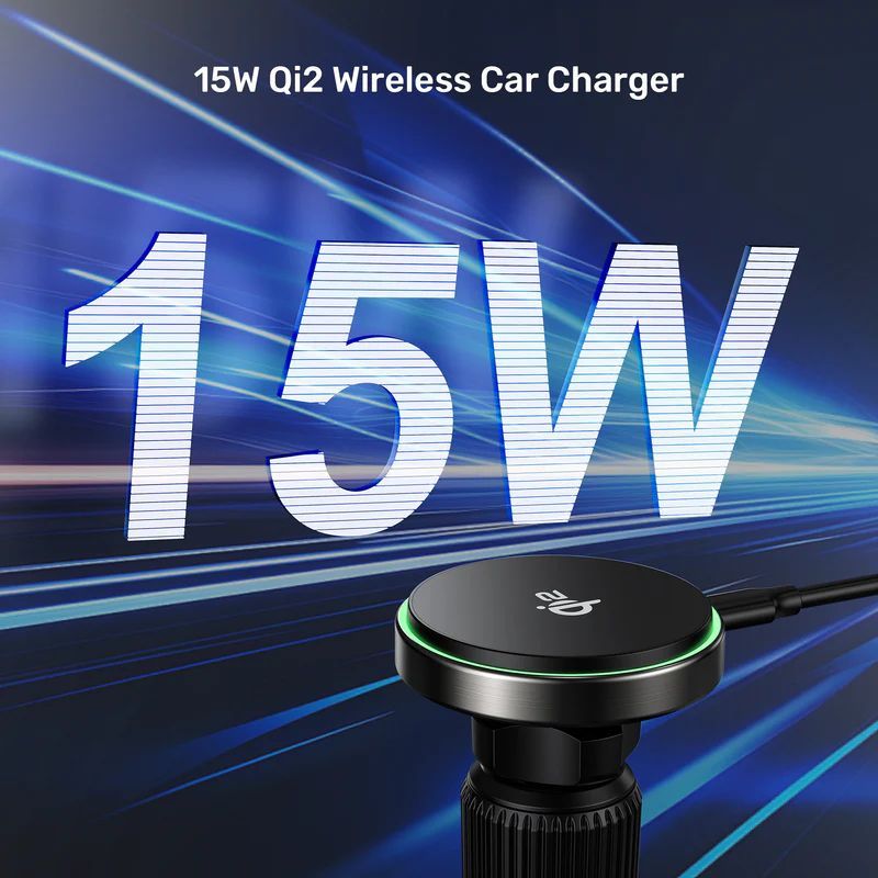 Unitek Qi2 Magnetic Wireless Car Charger Black Unitek Qi2 Magnetic Wireless Car Charger Black