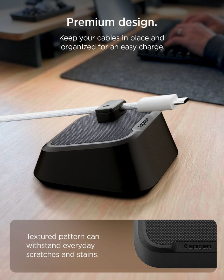 Spigen Magnetic Cable Holder Black