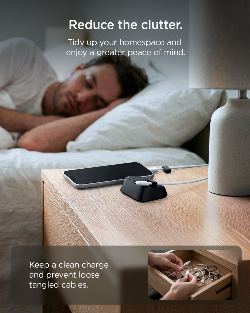 Spigen Magnetic Cable Holder Black