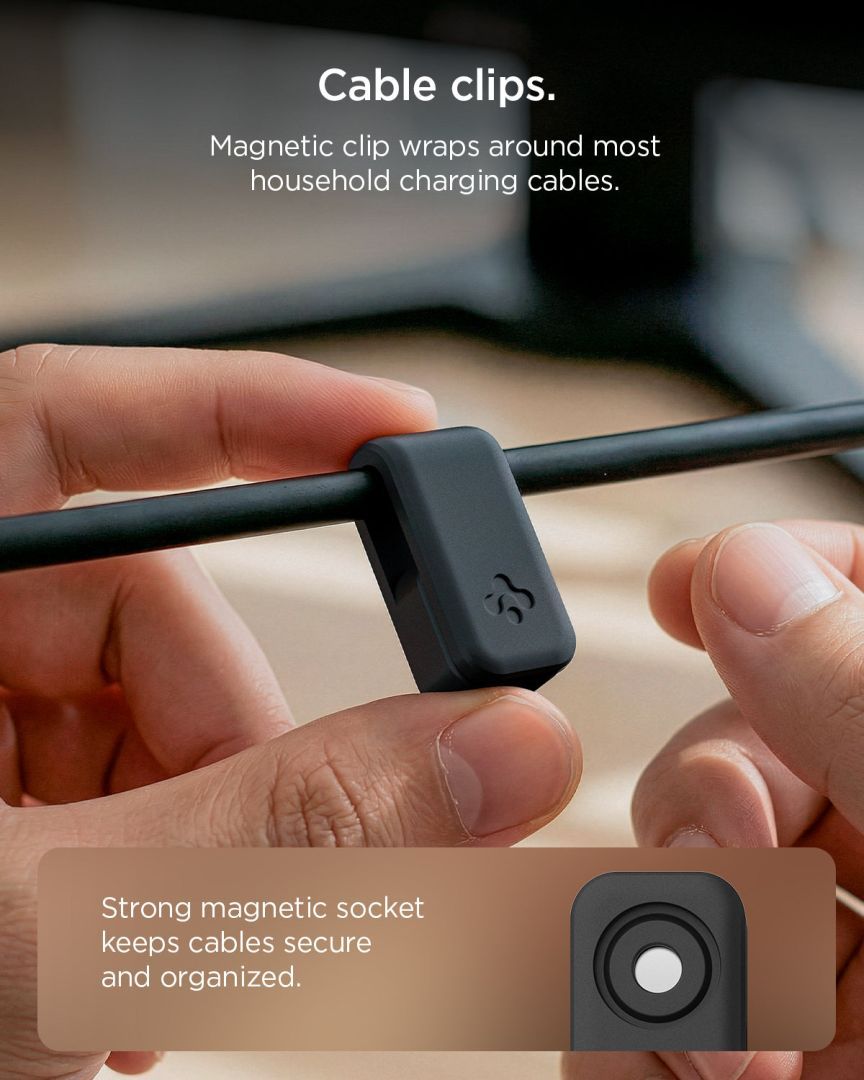 Spigen Magnetic Cable Holder Black