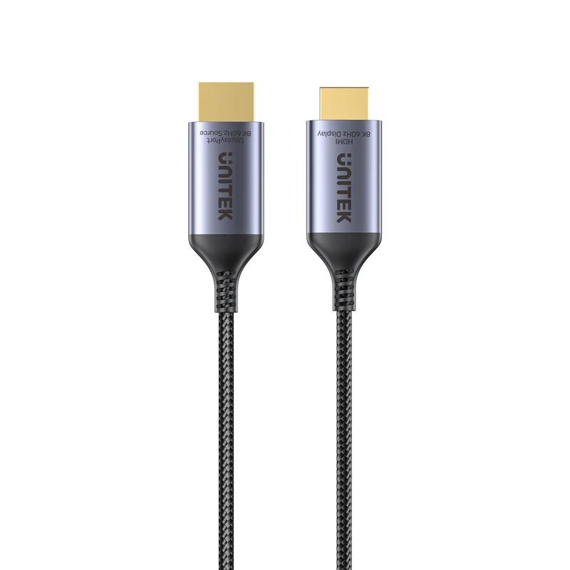 Unitek DisplayPort 1.4 to HDMI 8K Cable 1,8m Black Unitek DisplayPort 1.4 to HDMI 8K Cable 1,8m Black