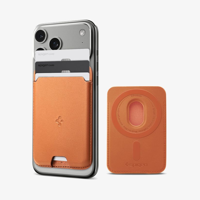 Spigen Valentinus MagSafe Wallet 3 Card Metallic Orange Spigen Valentinus MagSafe Wallet 3 Card Metallic Orange