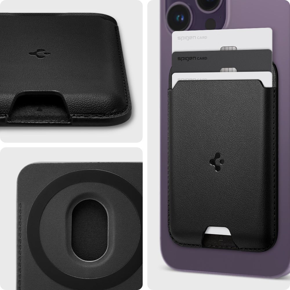 Spigen Valentinus Wallet Magsafe 3 card Black Spigen Valentinus Wallet Magsafe 3 card Black