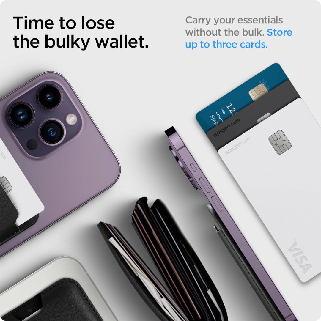 Spigen Valentinus Wallet Magsafe 3 card Black Spigen Valentinus Wallet Magsafe 3 card Black
