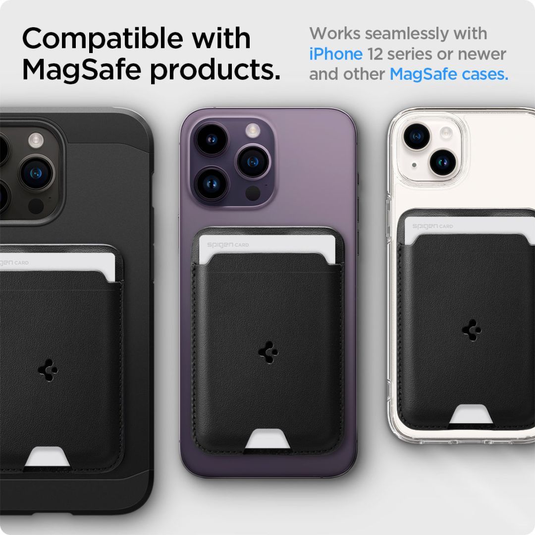 Spigen Valentinus Wallet Magsafe 3 card Black Spigen Valentinus Wallet Magsafe 3 card Black