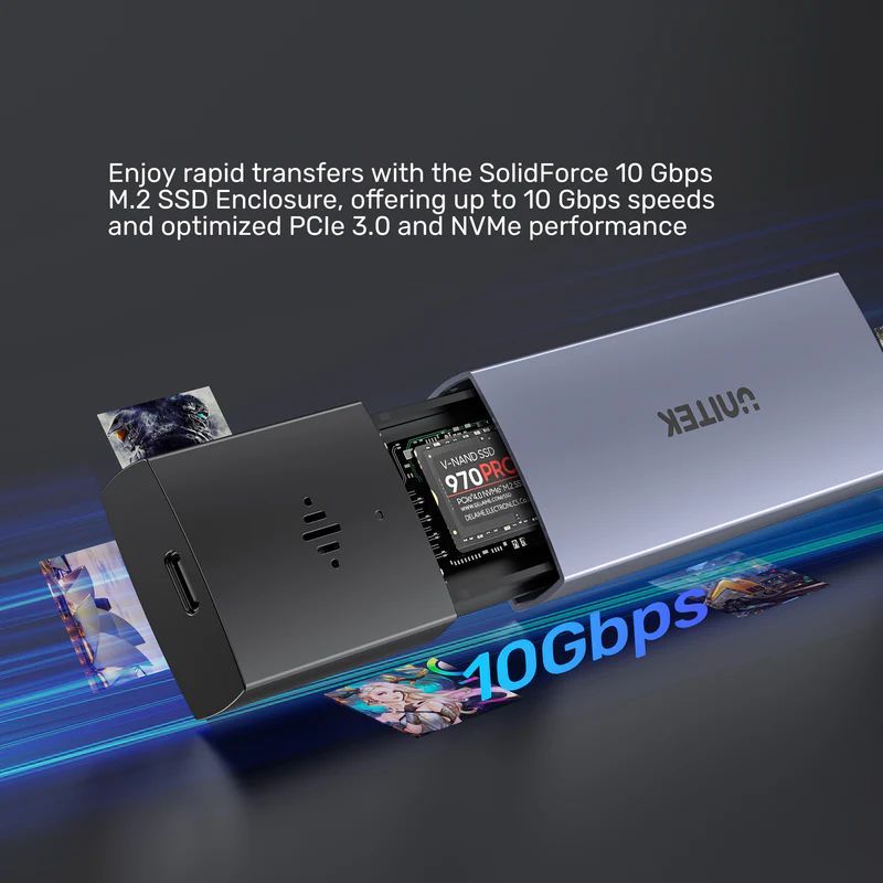 Unitek SolidForce Smart Anti-loss M.2 SSD Enclosure Space Grey Unitek SolidForce Smart Anti-loss M.2 SSD Enclosure Space Grey