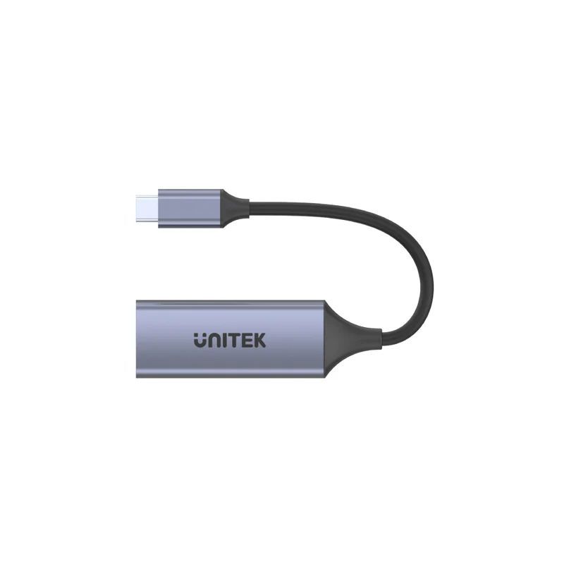 Unitek USB-C To Gigabit Ethernet Adapter With 100W Power Delivery Space Grey