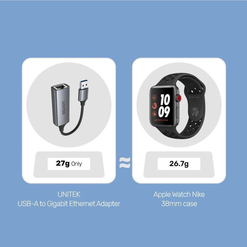 Unitek USB 3.0 to Gigabit Ethernet Adapter Space Grey Unitek USB 3.0 to Gigabit Ethernet Adapter Space Grey