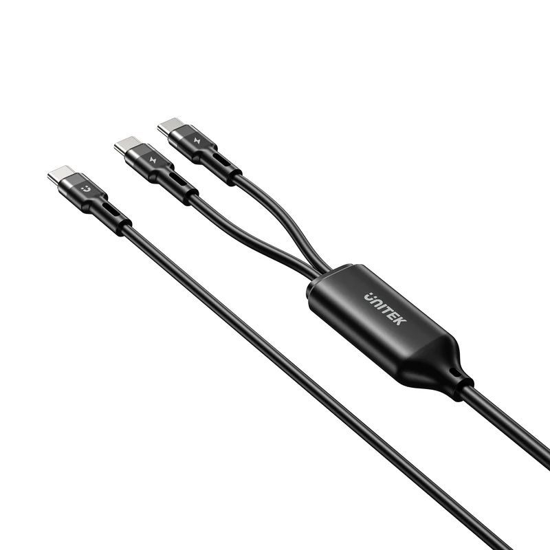 Unitek PD100W 2-in-1 USB-C Cable 1,8m Black Unitek PD100W 2-in-1 USB-C Cable 1,8m Black