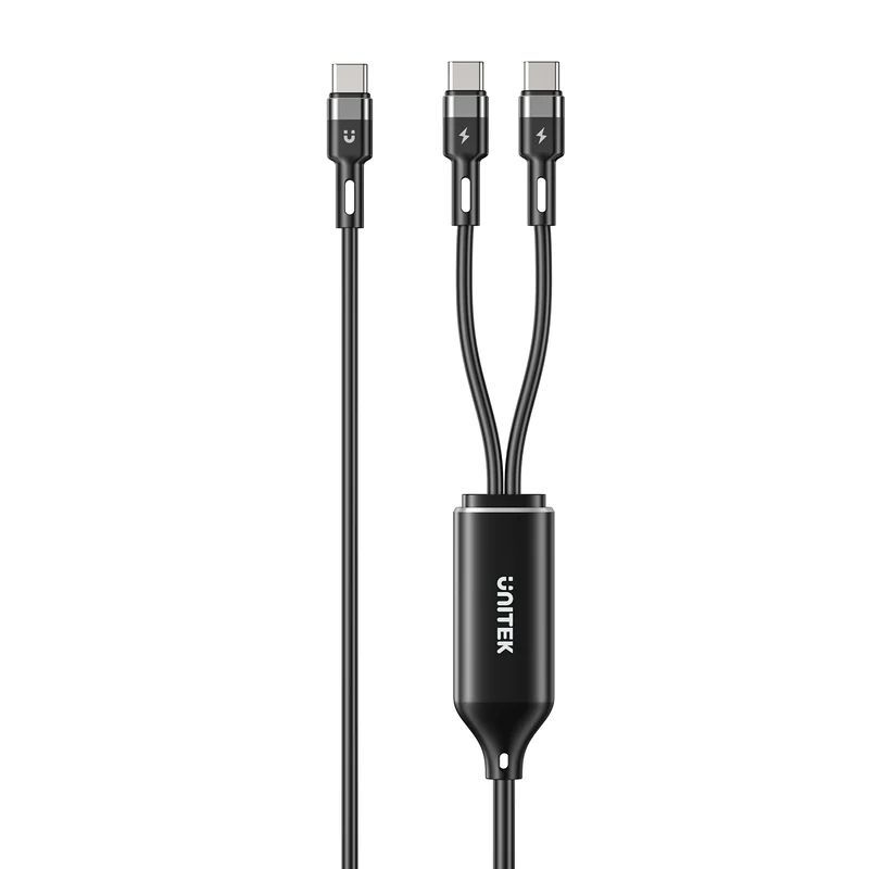 Unitek PD100W 2-in-1 USB-C Cable 1,8m Black Unitek PD100W 2-in-1 USB-C Cable 1,8m Black