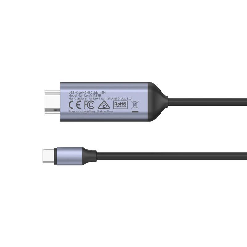 Unitek USB-C to HDMI 8K Cable 1.8m Space Grey