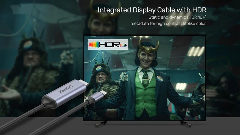 Unitek USB-C to HDMI 8K Cable 1.8m Space Grey